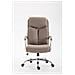 Sedia Ufficio Vaud XL in Tessuto - Poltrona Ergonomica Girevole con Alto Schienale e Braccioli I Poltrona Studio Presidenziale con Portata Max 140 kg I Sedia Pc Regolabile con 5 Ruote Tortora - Foto miniatura 2