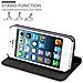 Cadorabo Custodia Compatibile Con Apple Iphone 5 / Iphone 5s / Iphone Se In Nero Di Notte - Coperchio Protettiva Con Chiusura Magnetica, Funzione Stand E Tasca Per Le Carte - Foto miniatura 3