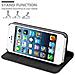 Cadorabo Custodia Compatibile Con Apple Iphone 5 / Iphone 5s / Iphone Se In Nero Di Notte - Coperchio Protettiva Con Chiusura Magnetica, Funzione Stand E Tasca Per Le Carte - Foto miniatura 11
