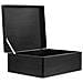 Xl Grande Nero Scatola Di Legno Con Coperchio | L40 X P30 X H14 Cm (+ / - 1) | Conteniore Portaoggetti Portagiochi Cofanetto | Perfetta Per Decoupage Documenti Giocattoli Attrezzi - Foto miniatura 1