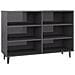 Credenza Grigio Lucido 103,5x35x70 cm in Legno Multistrato - Foto miniatura 1