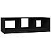 Tavolino Da Salotto Nero 110x50x34 Cm Legno Massello Di Pino - Foto miniatura 2