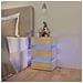 Comodino con Luci LED Bianco e Sonoma 45x35x67cm in Multistrato - Foto miniatura 2