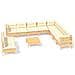 Set Divani Da Giardino 11 Pz Con Cuscini Crema Massello Di Pino - Foto miniatura 2