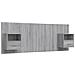 Testiera Letto Con Comodini In Legno Multistrato Grigio Sonoma - Foto miniatura 2