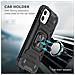 Custodia Alta Protezione Con Anello Per Apple Iphone 14 Black - Foto miniatura 2