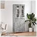Credenza Grigio Cemento 69,5x34x180 Cm In Legno Multistrato - Foto miniatura 1