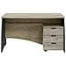 Scrivania Carrollton, Scrittoio Da Ufficio, Tavolo Da Studio Porta Pc Con 3 Cassetti, 136x67h74 Cm, Rovere E Antracite - Foto miniatura 4