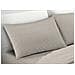 Completo Lenzuola Letto Camera In 100% Cotone Made Italy Vari Disegni Rp 2 Piazze Bastoncino Beige - Foto miniatura 4