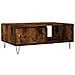 Tavolino Da Salotto Rovere Fumo 90x60x35cm In Legno Multistrato - Foto miniatura 2