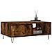 Tavolino Da Salotto Rovere Fumo 90x60x35cm In Legno Multistrato - Foto miniatura 3