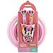 Disney Set Pappa 5 Pezzi Rosa In Plastica Minnie Topolina Piatti Bicchiere Posate - Foto miniatura 3
