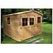 Casa Da Giardino In Legno Naturale H226x316x324 Cm / 9 M²- Magazzino Esterno Con Finestre - Capanno Da Giardino - Timbela M335 - Foto miniatura 4