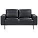 Divano 2 Posti Sovik Pelle Sintetica Nero - Foto miniatura 4