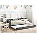Letto Estraibile Legno Di Pino Edern 90 X 200 Cm Grigio - Foto miniatura 1