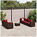 Set Divani Da Giardino 8 Pz Con Cuscini In Polyrattan Marrone - Foto miniatura 1