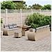 Set di divani da giardino  10 pezzi con cuscini beige polyrattan acacia, Set da pranzo da giardino  3 pezzi con cuscini beige polyrattan acacia - Foto miniatura 3