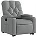 Poltrona Alzapersona Reclinabile Grigio Chiaro in Tessuto - Foto miniatura 4