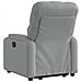 Poltrona Alzapersona Reclinabile Grigio Chiaro in Tessuto - Foto miniatura 5