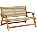 Panchina da Giardino Beige 76x122x73 cm Legno Massello di Acacia - Foto miniatura 1