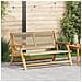 Panchina da Giardino Beige 76x122x73 cm Legno Massello di Acacia - Foto miniatura 2
