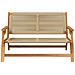 Panchina da Giardino Beige 76x122x73 cm Legno Massello di Acacia - Foto miniatura 5