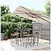 Set Bar Giardino 7pz Grigio Polyrattan e Legno Massello Acacia - Foto miniatura 2