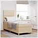Letto a molle con materasso e LED crema 80x200 cm in tessuto - Foto miniatura 2