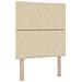 Letto a molle con materasso e LED crema 80x200 cm in tessuto - Foto miniatura 3