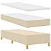 Letto a molle con materasso e LED crema 80x200 cm in tessuto - Foto miniatura 7