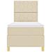 Letto a molle con materasso e LED crema 80x200 cm in tessuto - Foto miniatura 8