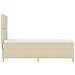 Letto a molle con materasso e LED crema 80x200 cm in tessuto - Foto miniatura 9