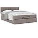 Pouf Letto con Materasso Tortora 140x200 cm in Tessuto - Foto miniatura 4