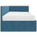 Cornice del letto ad angolo Blu 100 x 200 cm Velluto - Foto miniatura 8