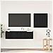 Set mobile TV 4 pcs Rovere nero 120 x 30 x 30 cm - Foto miniatura 2