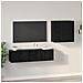 Set mobile TV 4 pcs Rovere nero 120 x 30 x 30 cm - Foto miniatura 4