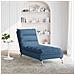 Chaise Longue Massaggi con Cuscini Blu in Tessuto - Foto miniatura 3