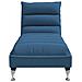 Chaise Longue Massaggi con Cuscini Blu in Tessuto - Foto miniatura 4
