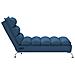 Chaise Longue Massaggi con Cuscini Blu in Tessuto - Foto miniatura 5