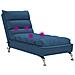 Chaise Longue Massaggi con Cuscini Blu in Tessuto - Foto miniatura 7