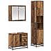 Set di mobili per il bagno con cassetto 3 pcs Legno vecchio - Foto miniatura 1