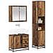 Set di mobili per il bagno con cassetto 3 pcs Legno vecchio - Foto miniatura 3