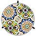 Set 3 Pezzi In Mosaico E Ferro Battuto, Verde, 33x33x37h-28x28x33h-23x - Foto miniatura 7