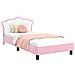 Struttura letto bambini con testata Rosa 90 x 190 cm PU - Foto miniatura 1
