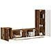 Set mobile TV 4 pcs Legno vecchio Legno multistrato - Foto miniatura 3