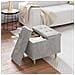 Pouf contenitore Grigio chiaro 60 x 60 x 45 cm Velluto - Foto miniatura 4