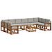 Set di divani da esterno 11 pcs Grigio Naturale e Chiaro - Foto miniatura 3