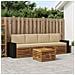 Set di divani da esterno con cuscino 5 pcs Naturale e Beige - Foto miniatura 2