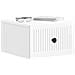 Mobiletto da notte a muro 2 pcs Bianco Lucido 33 x 34,5 x 20 cm - Foto miniatura 2