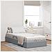 Letto con Contenitore Grigio Chiaro 203 x 100 cm Tessuto - Foto miniatura 2